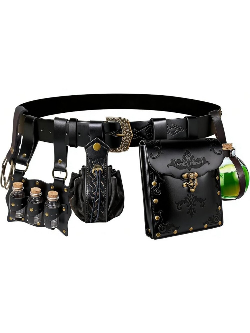 Medieval Belt Pouch Coin Purse for Witch & Alchemist Costume Accessories